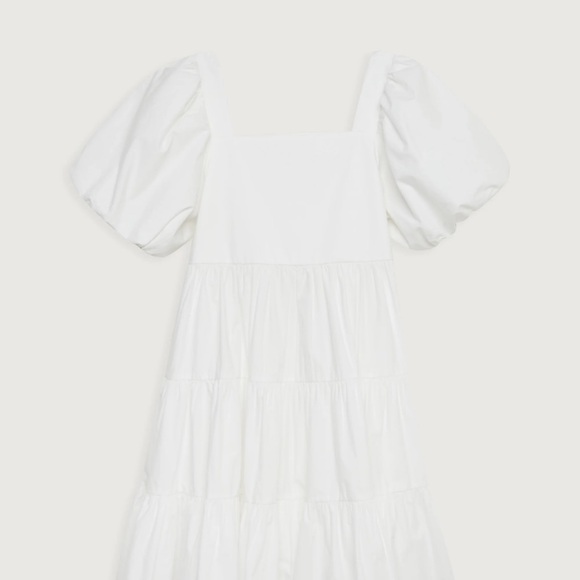 OAK + FORT White Puff Sleeve Dress - Picture 5 of 6